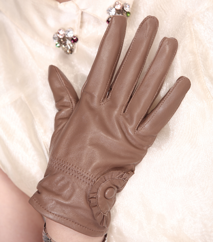 Free shipping Women's genuine leather gloves autumn and winter sheepskin thermal thickening Hot sell gloves