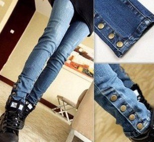 Free shipping women's jeans 2012 spring and autumn tight skinny pants pencil pants jeans female casual long trousers 9559