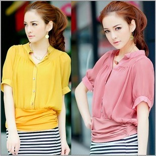 free shipping Women's ol all-match fashion plus size elegant chiffon shirt shirt top