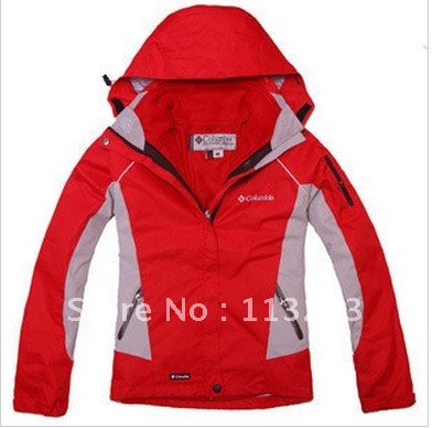 Free Shipping Women's Outdoor waterproof 2ne1 piece warm jacket Ms. Riding jacket Wholesale and retail