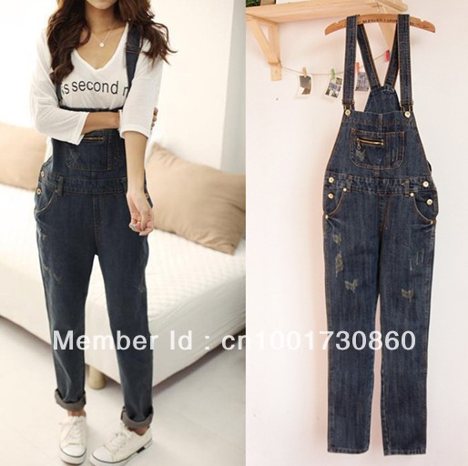 Free shipping Women`s Overalls Jeans, Suspender trousers Pants Jumpsuit ,