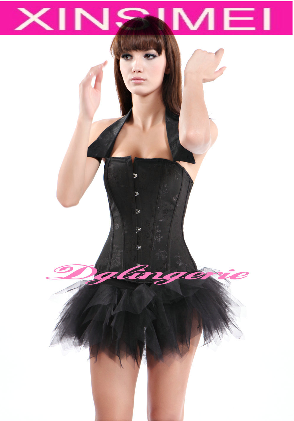 Free Shipping Women's Sexy New Style Black  Corset