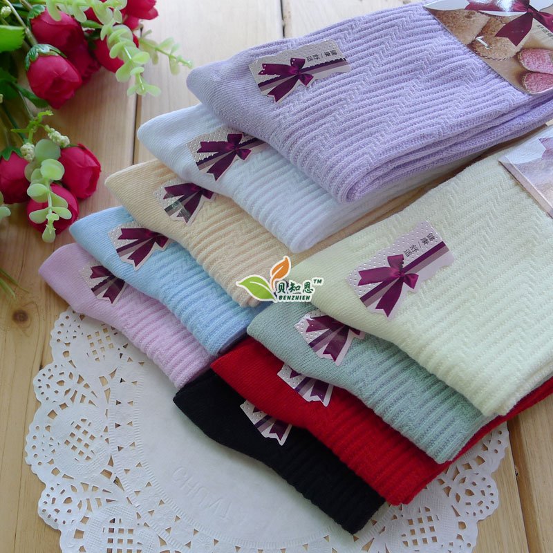 Free shipping Women's Socks Cotton Thick  Ladies' socks high quality Jacquard female sock 12ps/lot