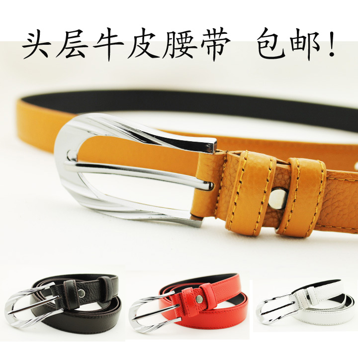 Free shipping Women's strap Women fashion genuine leather first layer of cowhide women's belt casual all-match