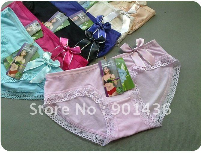 FREE SHIPPING!!Women's underwear/lady's sexy  briefs/Lacy and butterfly bow TYPE 8819