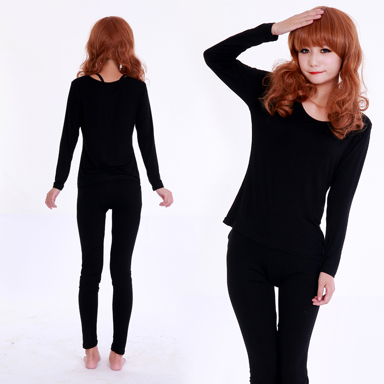 Free shipping Women's underwear long johns long johns beauty care thin thermal underwear set