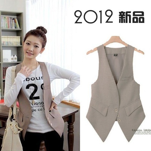 free shipping women's vests Vest 2012 summer vivi camel small suit vest female slim