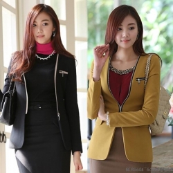 Free shipping Women's work wear set 2013 spring slim blazer short skirt black muumuu female