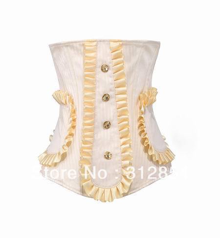 Free Shipping women sexy Corsets Yellow Color Fashion Slim Body Bustiers S M L XL