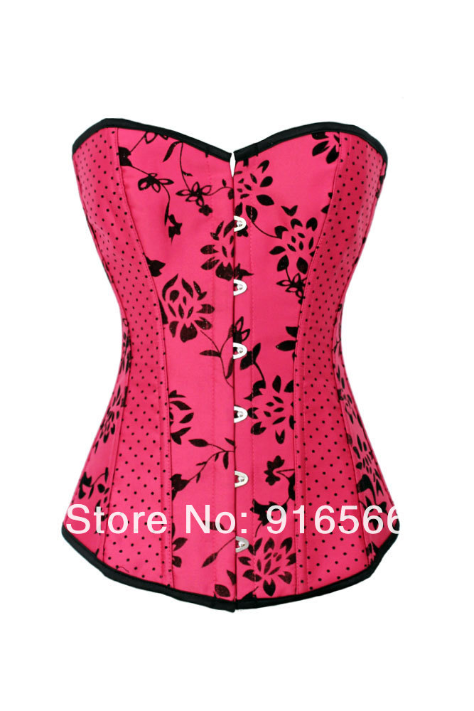 Free shipping Women Sexy Jacquard Polka Dot Corset Sexy Bustier 5 Size S M L XL XXL 1066035043