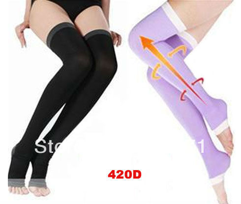 Free shipping Women Sleep Slimming 480D Socks, Varicose Veins Tight Stockings,Ladies Leg Shaper