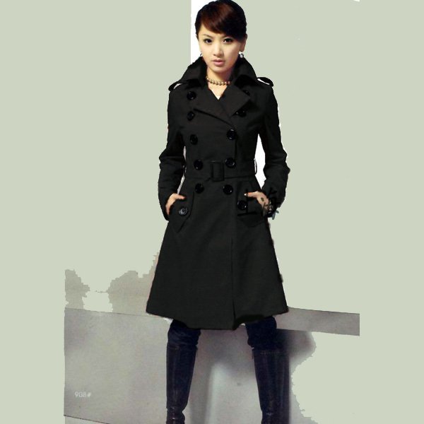 Free shipping Women wool Coat outerwear trench coat winter long overcoat outdoor clothes double breasted office lady warm Coats