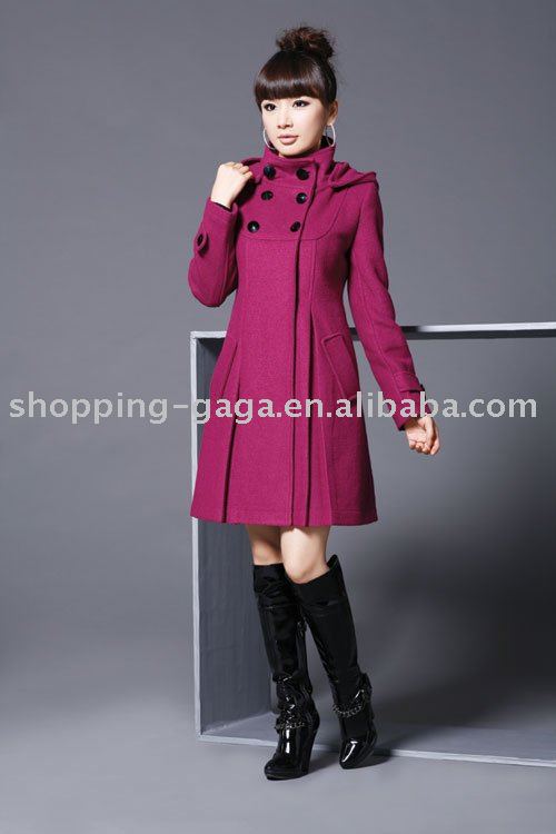 Free shipping women woolcoat Double-breasted  winter long overcoat outerwear jacket  slim coats trench coat outdoor clothes