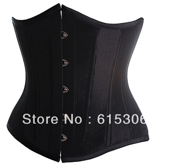 Free Shipping  Womens Corset Cincher Underbust Corset sexy lingerie Silk Waist clip Corset Wholesale&Retail