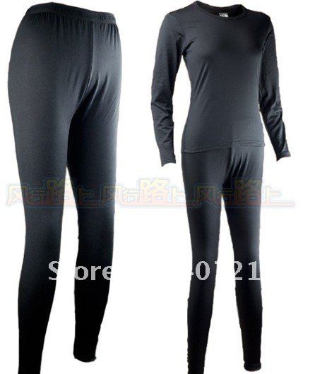 Free shipping Womens polartec full suit quick dry thermal underwear one set fleece body shaper warm tights shapewear black