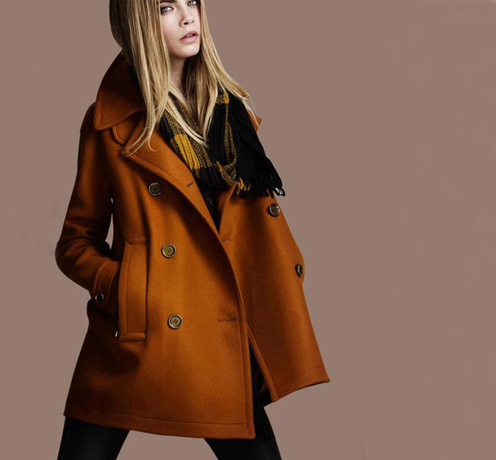 Free Shipping Wool autumn and winter women fashion thickening woolen trench outerwear