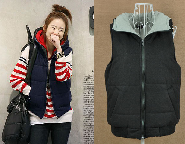 Free shipping Woolen clip cotton vest - 8935