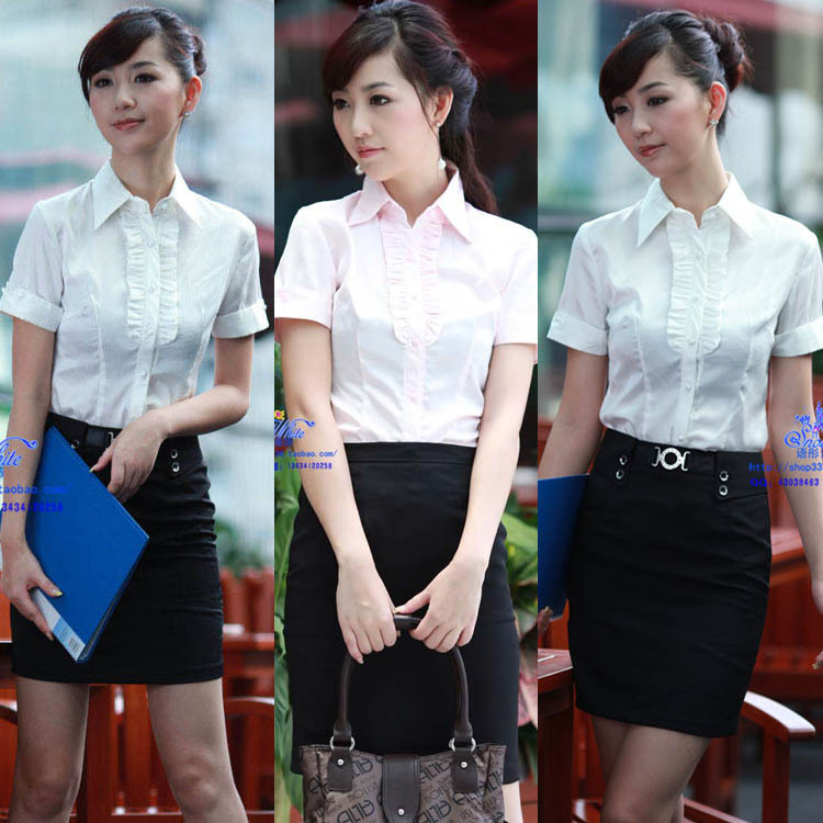 Free shipping Work clothes formal ol professional women work wear 2013 summer fashion shirt professional skirt