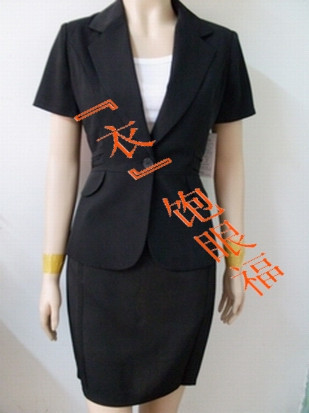 Free shipping Work wear short-sleeve slim suit skirt short-sleeve set professional work wear