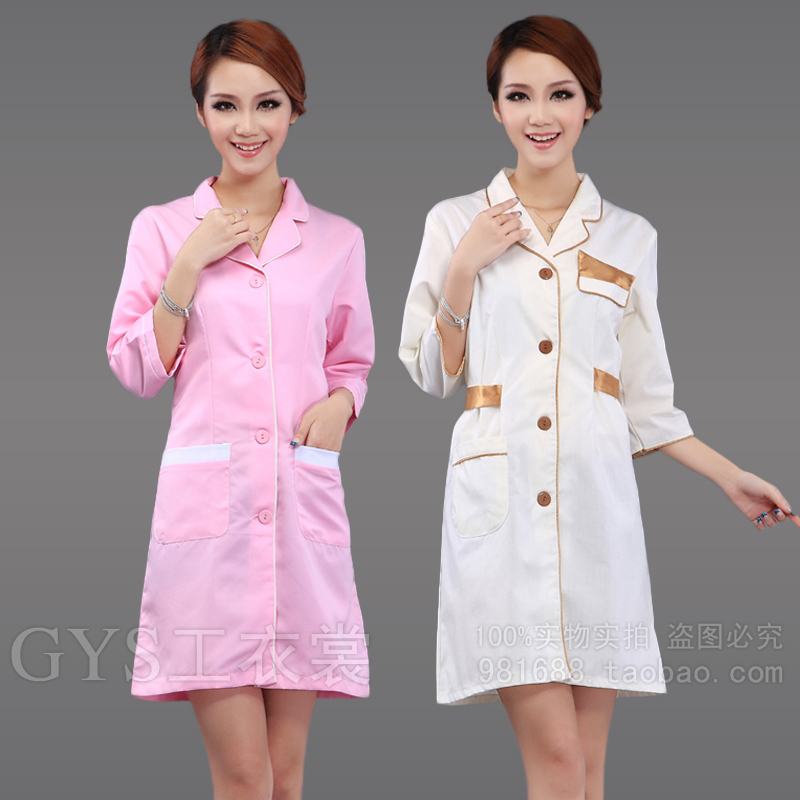 Free Shipping Work wear spring beauty services clothes work wear short-sleeve female 501