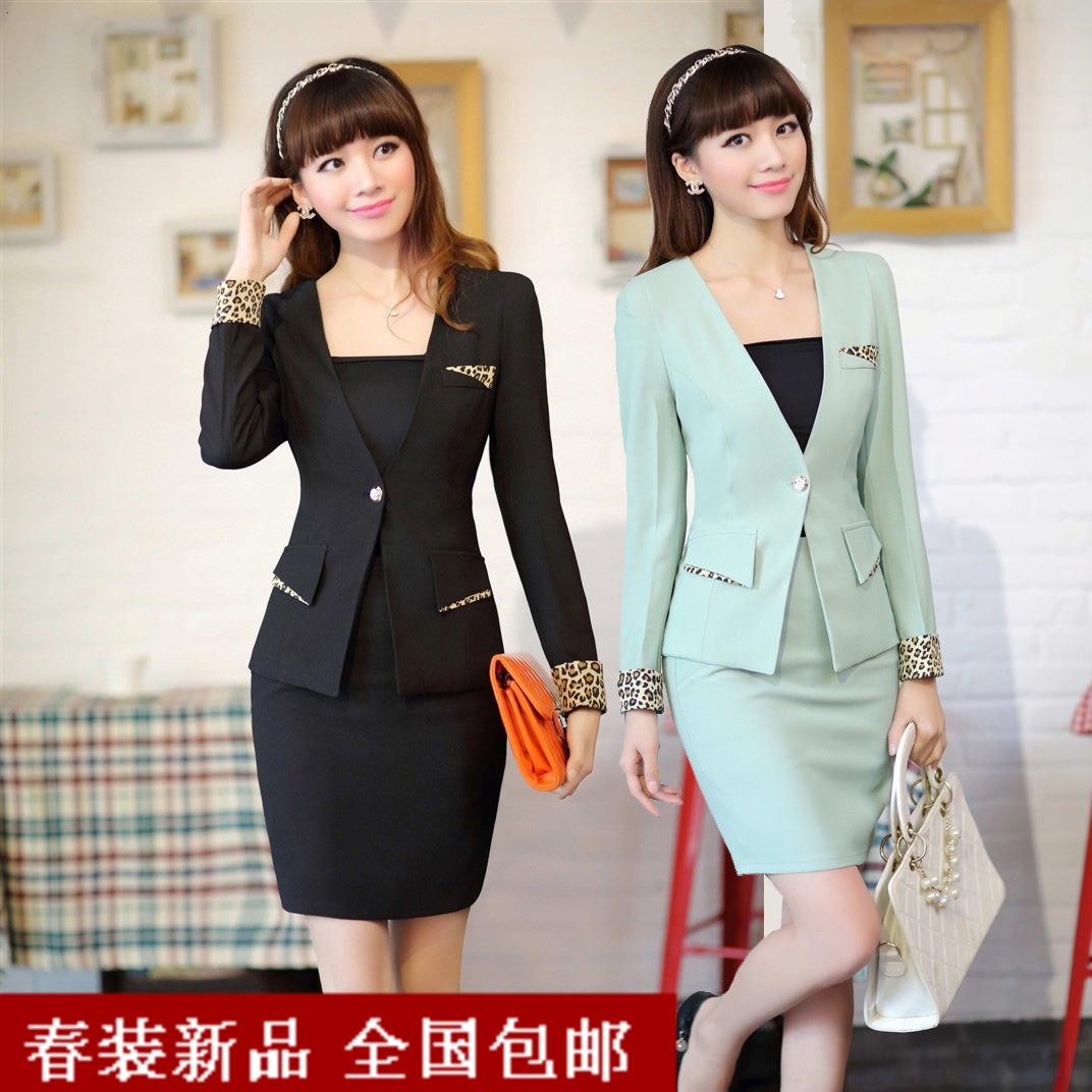 Free shipping Work wear women's set female fashion skirt spring and autumn elegant twinset ol work wear