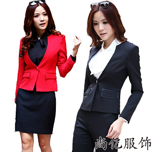 Free shipping Work wear women's set spring fashion ol skirt piece set professional short skirt