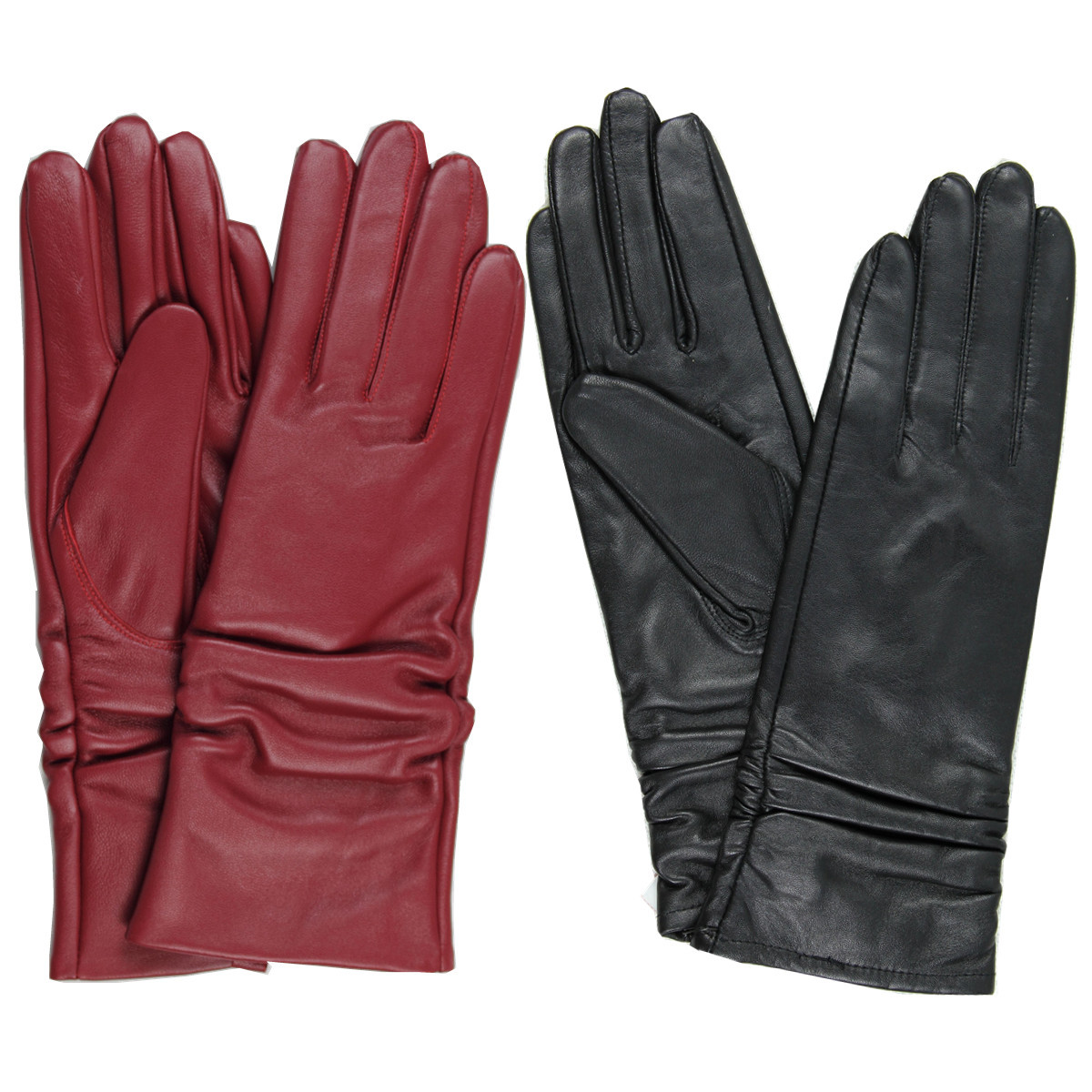 Free shipping Wpkds gloves pleated women's genuine leather gloves long gloves sheepskin gloves