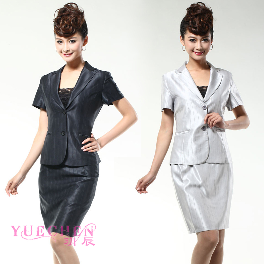 Free shipping Xf11 ol uniforms work wear women formal dress set one-piece dress fashion sets skirt