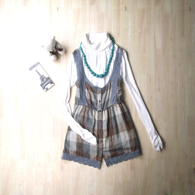 Free shipping Xj2-1 spring japanese style crochet fluid plaid long design vest