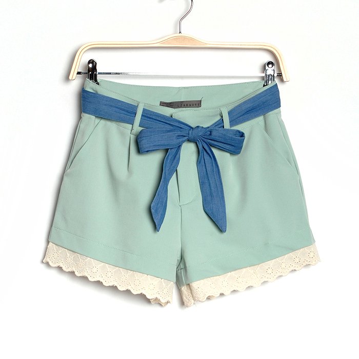 free shipping Y-128-017 summer 2012 lace decoration shorts female trousers dropshipping