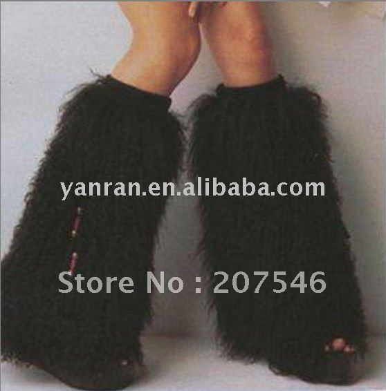 Free shipping YR-130A Fashion style mongolia fur leg warmers ~wholesale~detail~OEM~