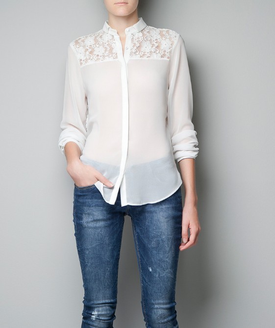 free shipping zar* preparing for spring elegant Lace chiffon blouse ft140