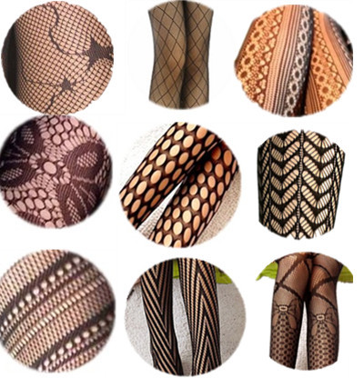 Free shipping10pieces/lot sexy leggings lace white vintage cutout step fishnet stockings small mesh pantyhose strap stockings