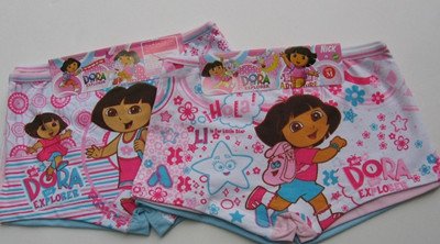 Free shipping12pcs/Children's underwear / Girls Pants / Dora girls' flat foot trousers,y202