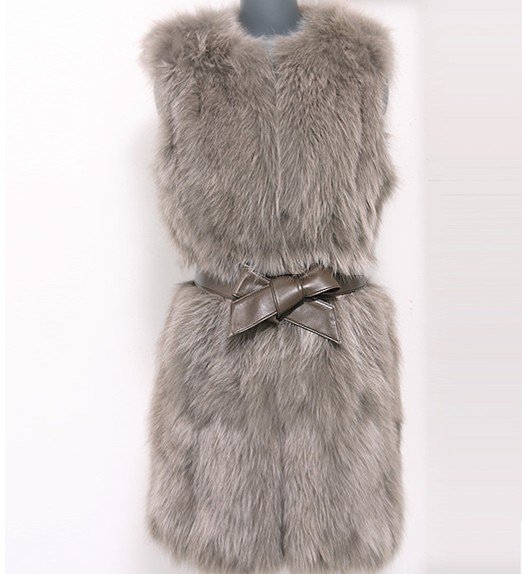 Free shipping2012 new  women's fur coat fur jacket outerwear High-quality fox fur leather coat Fox  no collar shall vest