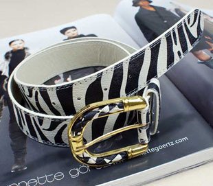 free shippingCPAM  ,fashion zebra print leopard  genuine leather belt for lady