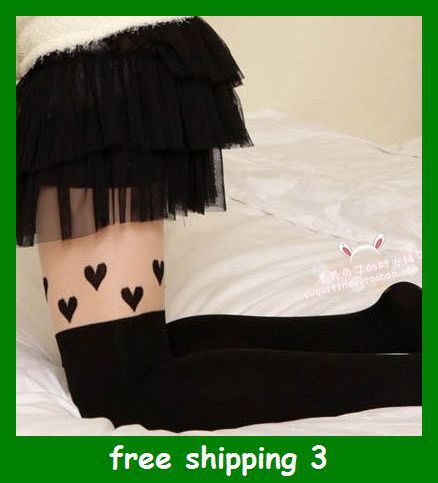 free shippingNew spring 2013 fake  thin silk stockings Japanese side lace and render white pantyhose tights