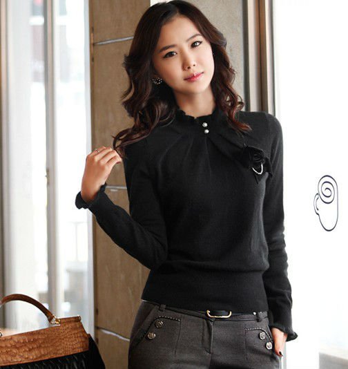 Free shippping 2012 New Arrival Women's Sweater Dress,women elegant Knitting Sweater 5 colors to Choose!  W030