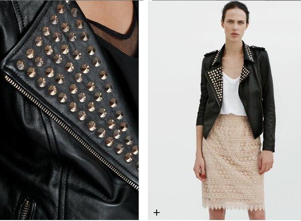 Free shoping Woman long sleeve short jacket leather rivet PU TB B994