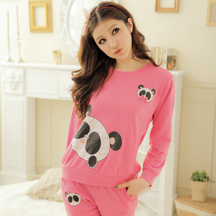 Free shopping! Spring and summer sleepwear cartoon twinset sleepwear cotton sleepwear