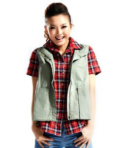 Free Shopping Wild solid color easing Ms. waistcoat vest waistcoat female jacket blouses