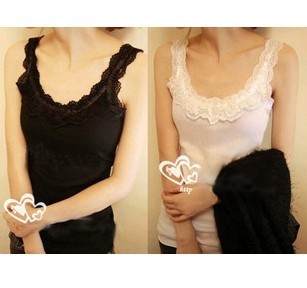 free shopping2012 new style lace sweet lace decoration threads basic vest