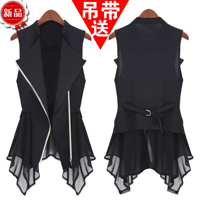 Free sipping 2013 Summer Fashion   Sleeveless chiffon  Vest for Women,Plus size Ladies  Brand Clothing