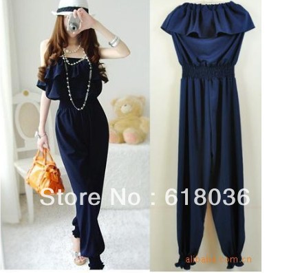 free sizes jumpsuit and rompers woman,  brand name fashion 2013 rompers blue