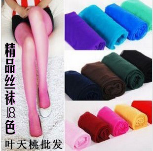 freeshipping-10pcs/lot Candy transparent multicolour Core-spun Yarn socks ultra-thin female socks pantyhose