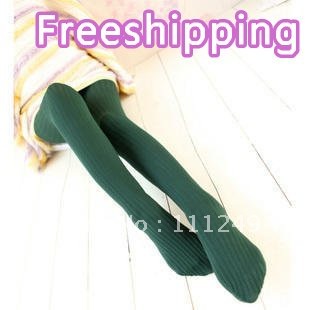 Freeshipping (1piece/lot) 2012 the latest Ribenyuandan fine cannabis vertical stripe thin thread thick winter pantyhose