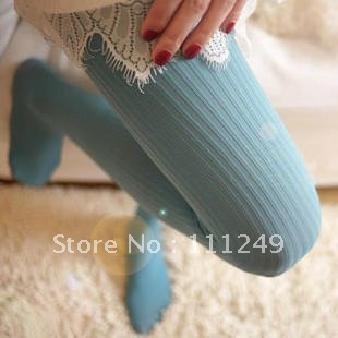 Freeshipping (1piece/lot) The new 2012 new ultra thin vertical stripes pantyhose primer socks, colored socks, multi-color