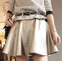 Freeshipping 2012 autumn and winter vintage leather skirt short skirt IVU