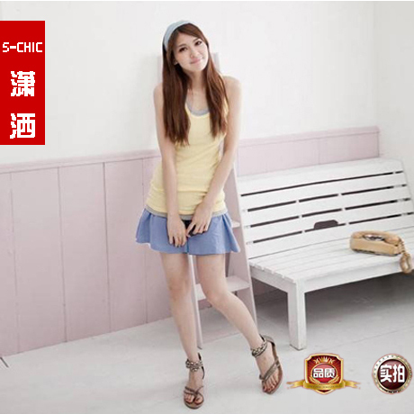 Freeshipping 2012 candy color fashion all-match elastic waist shorts culottes Wholesale and Retail