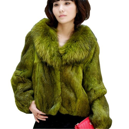 Freeshipping 2012 fur raccoon rabbit fur coat ladies outerwear